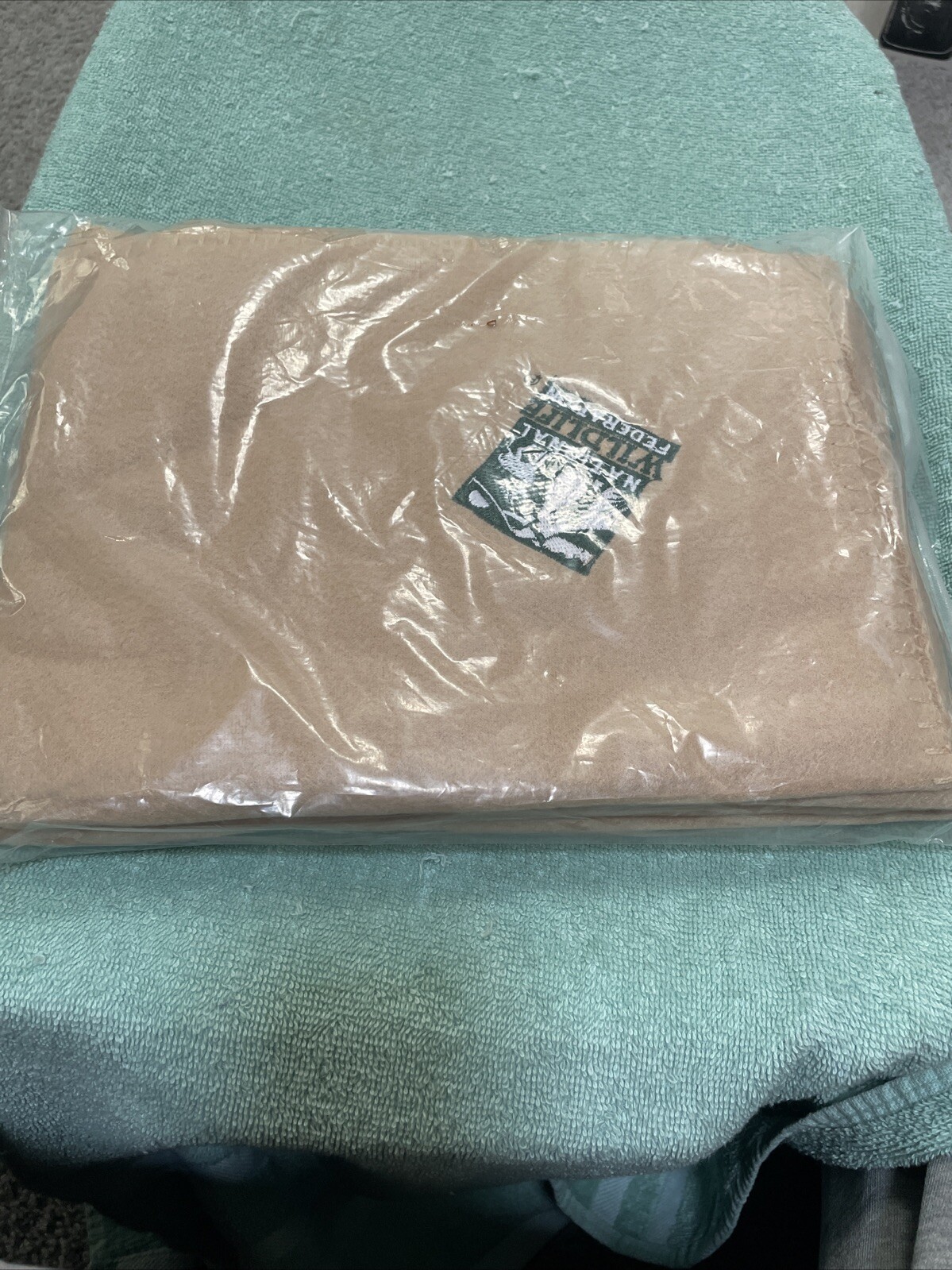 National Wildlife Federation Throw Blanket Tan Fleece New Sealed Package