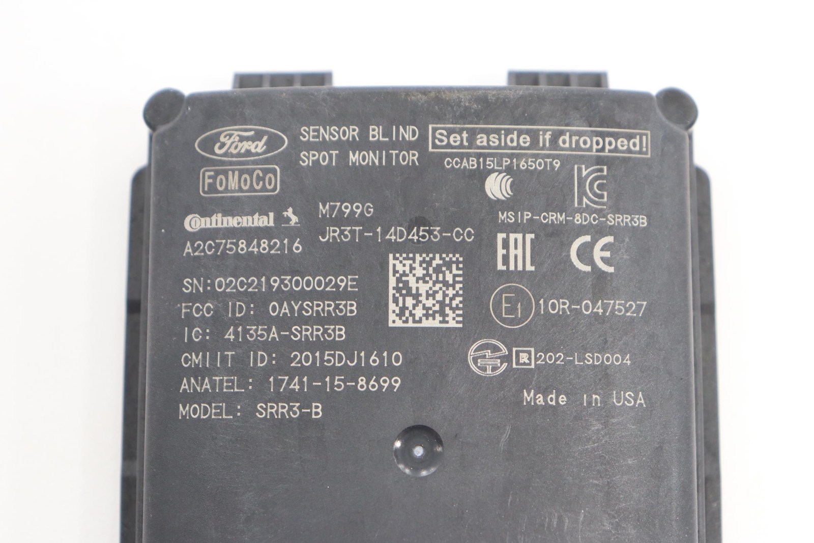 2018 - 2023 FORD MUSTANG REAR RIGHT BLIND SPOT SENSOR MODULE OEM JR3T14D453CC