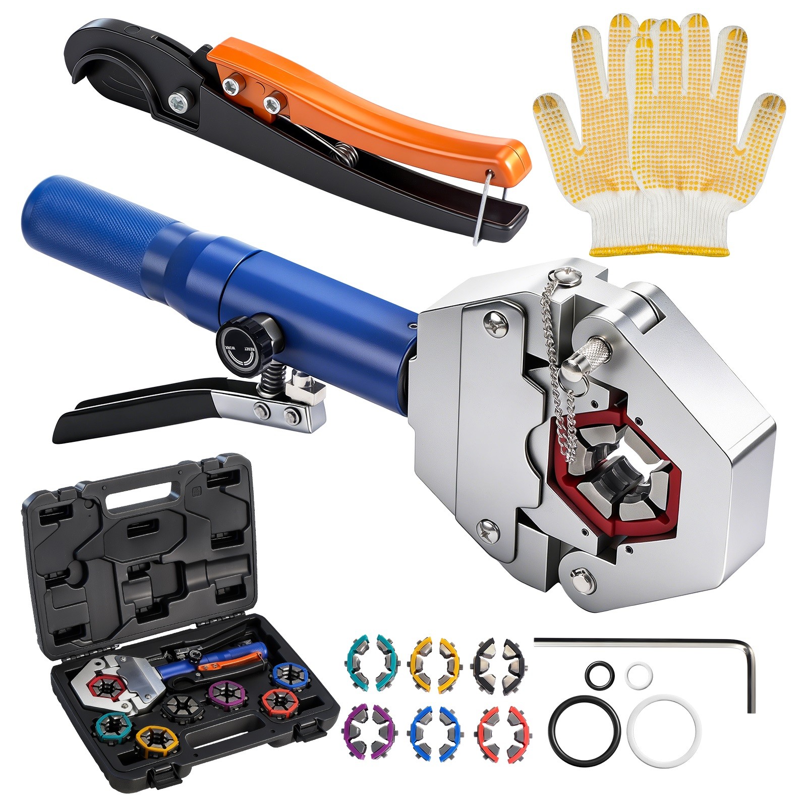 Handheld Hydraulic AC Hose Crimper Kit Crimping Tool Repair Air Condition Hoses