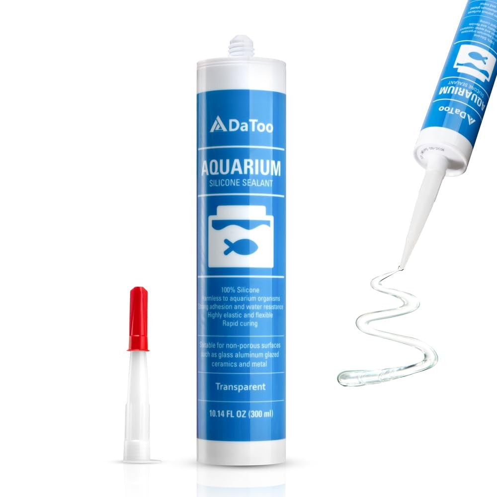 DaToo Aquarium Silicone Sealant Clear Type (10.14 Fl Oz) Strong Waterproof...