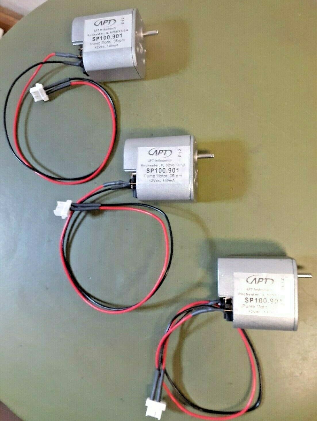 *NEW* lot of (3) APT SP100 12vdc 35rpm Motors for SP100/SP200 series pump-heads
