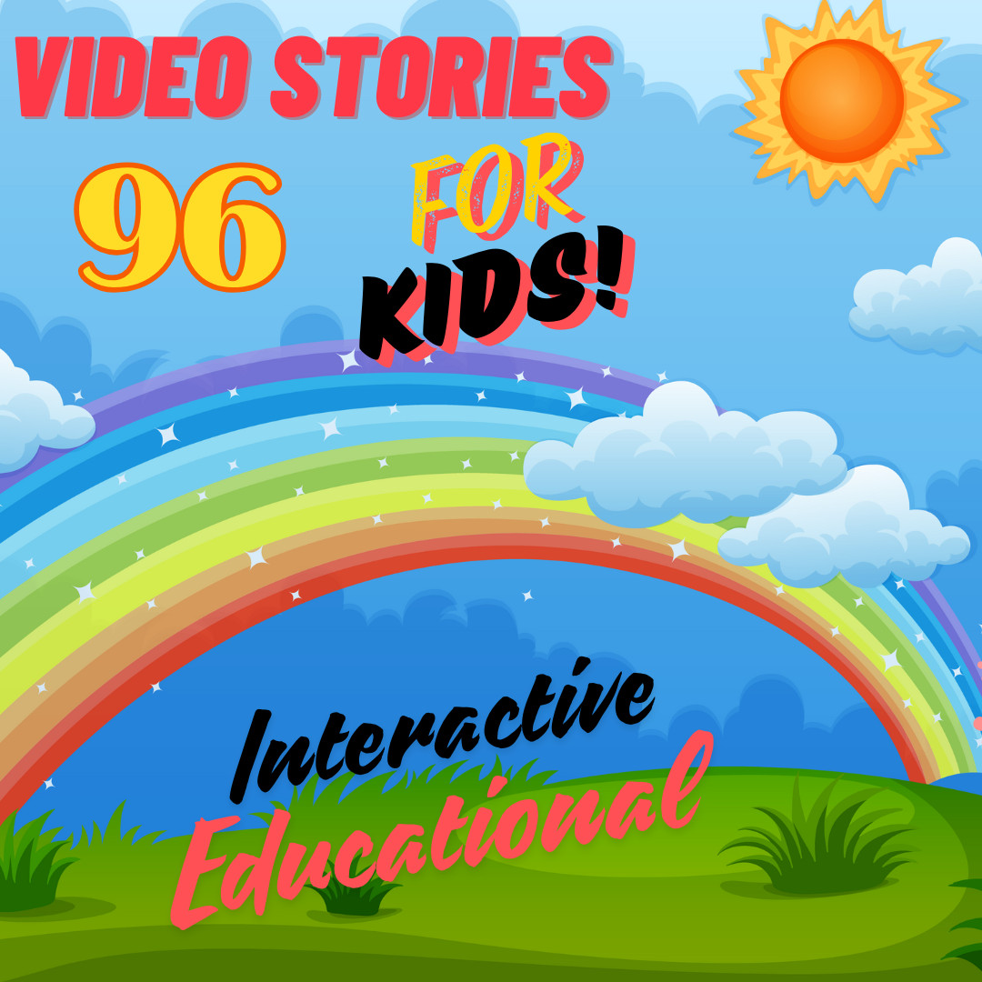 Kids Educational Video Bundle 96 Short Teaching Stories Digital Product MRR