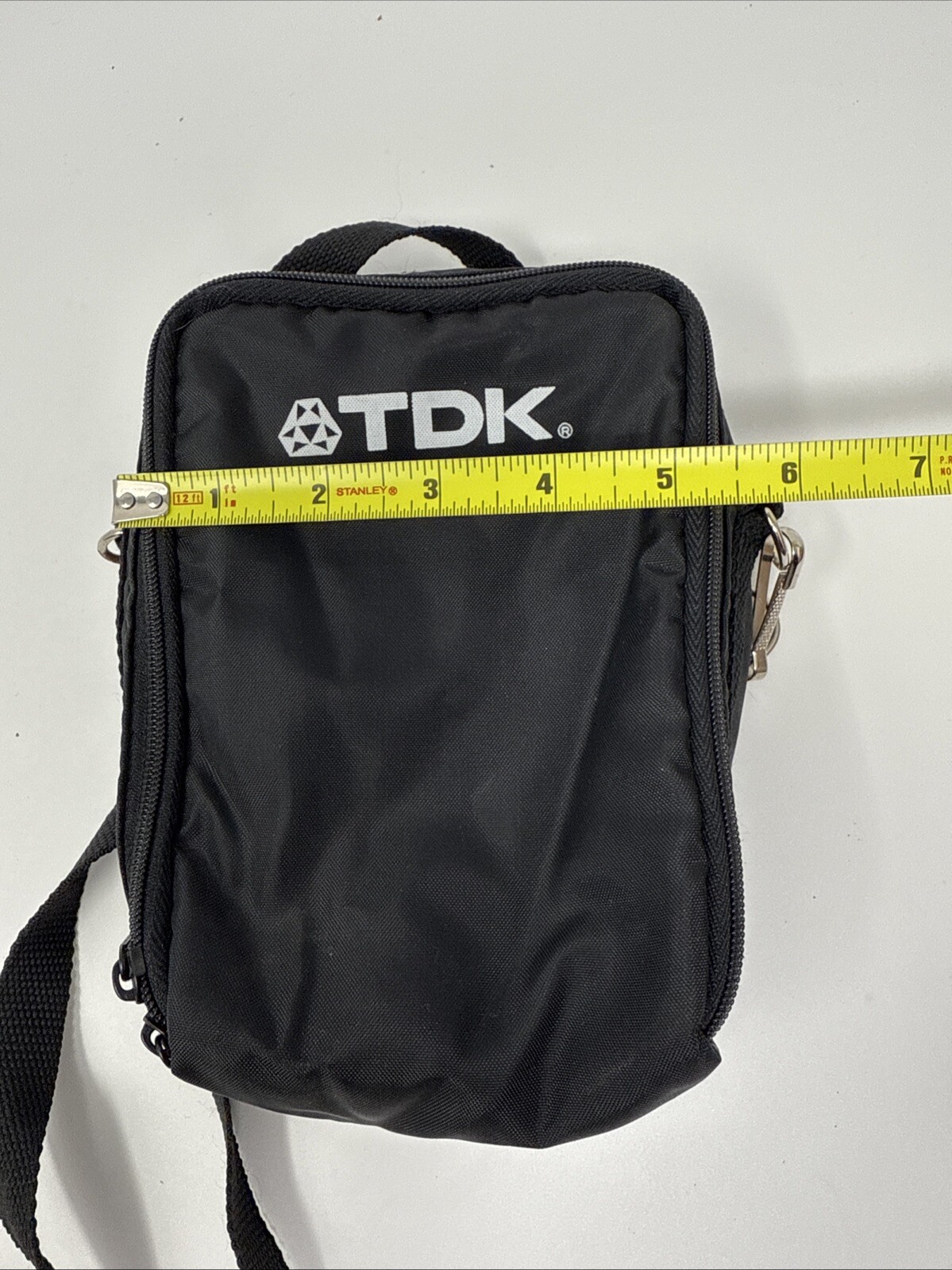 Vintage TDK Cassette Tape Carrying Case Camera Storage Bag Black