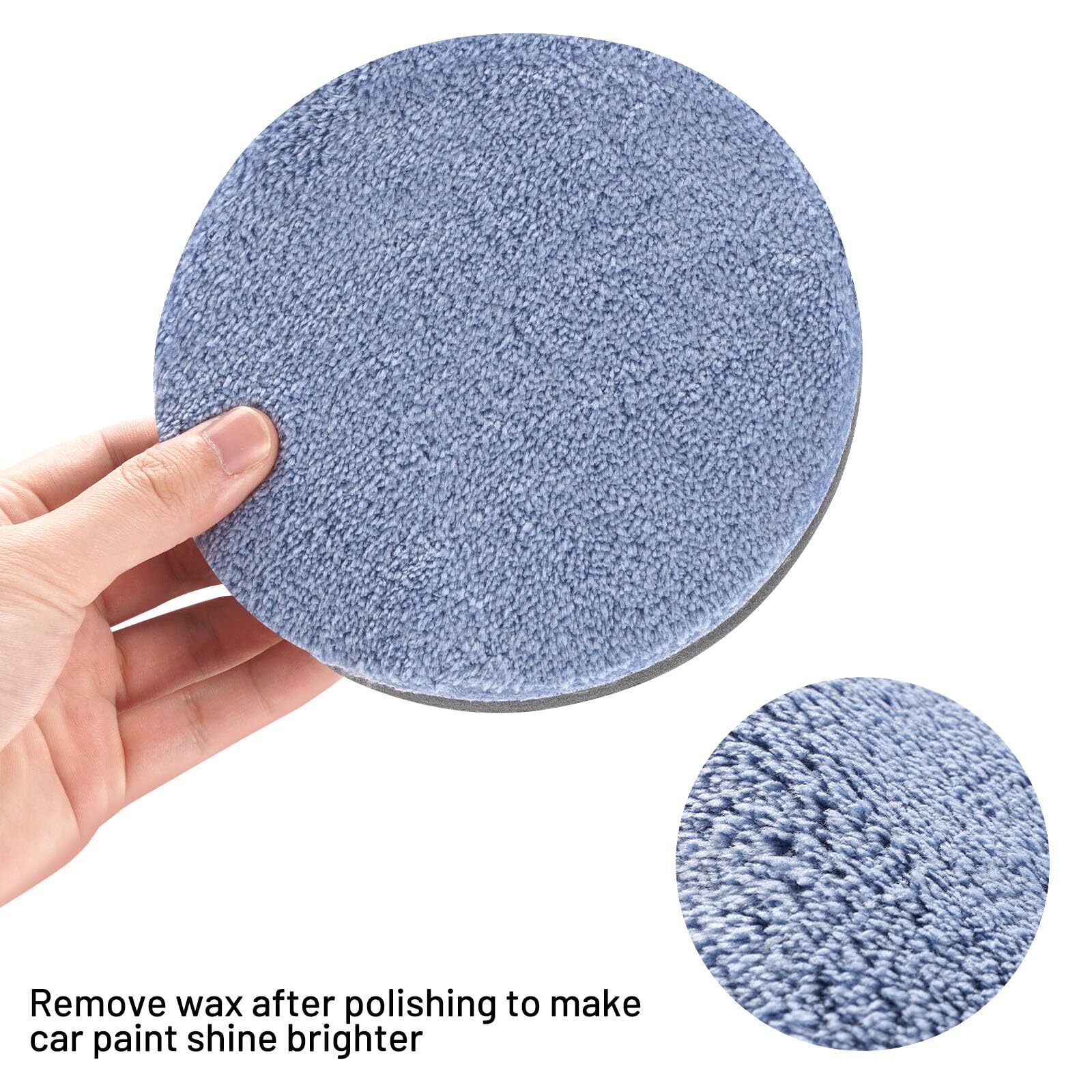 Buffing Polishing Pads 7Pcs 5.5 Inch 140mm Face for 5Inch 125mm Backing Plate...