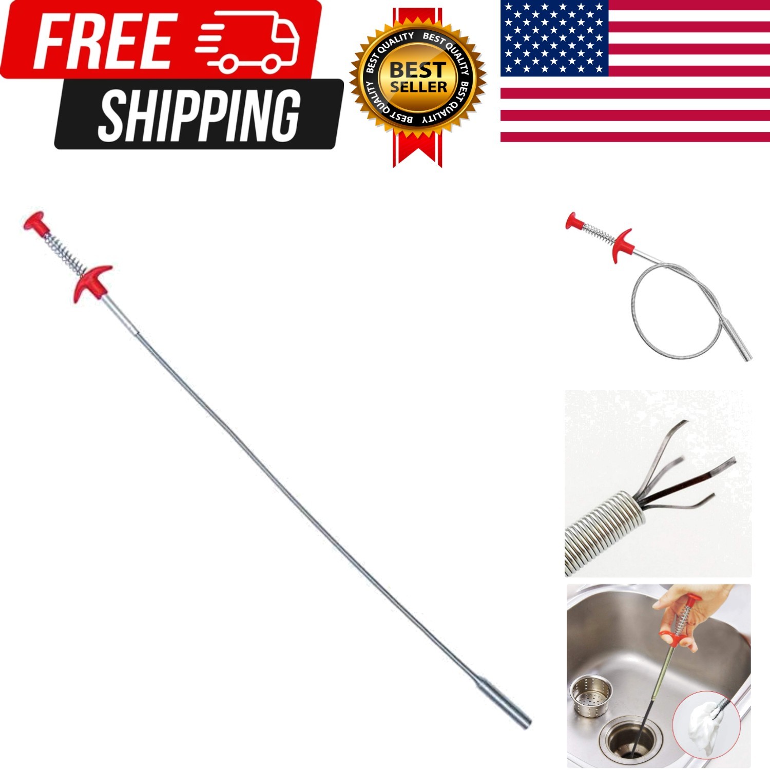 Flexible Grabber Claw Pick Up Reacher Tool With 4 Claws Bendable Hose Pickup ...