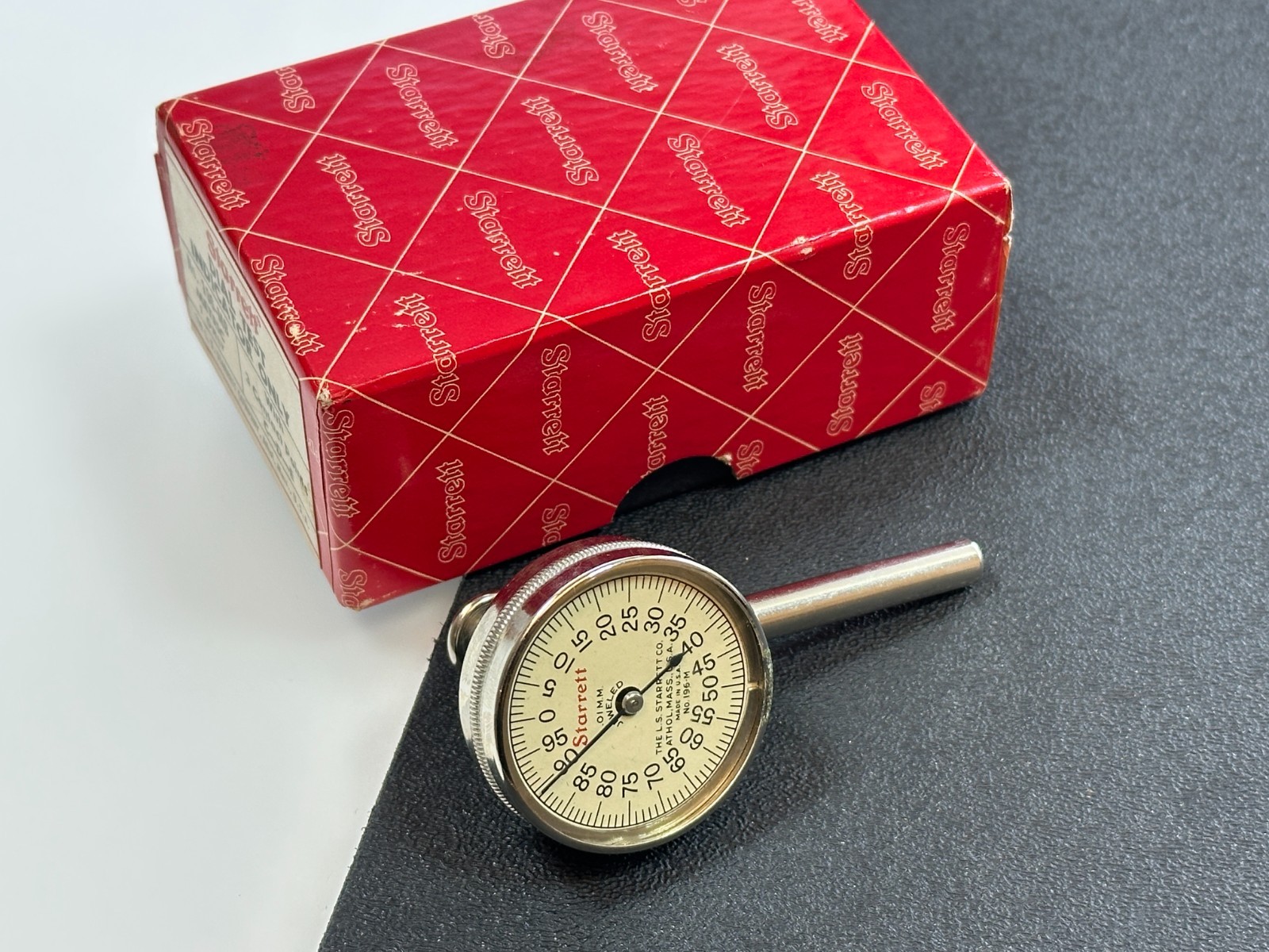 🇺🇸 NEW Starrett Tools USA 196MB Universal Back Plunger Test Dial Indicator NOS