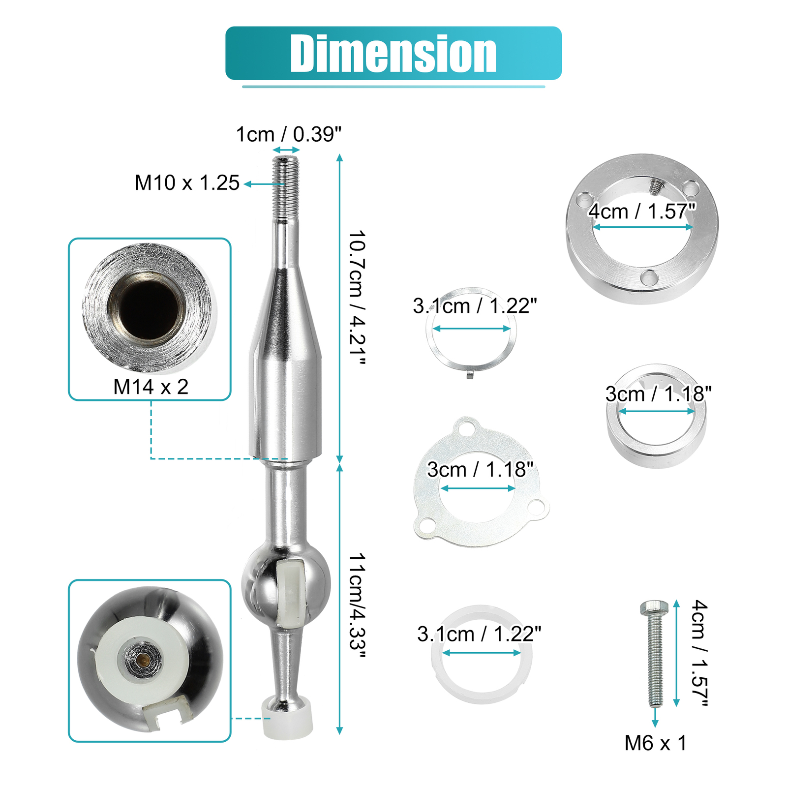Car Gear Stick Shift Knob Kit Single Custom for Mazda MX5 Miata 1990-1997