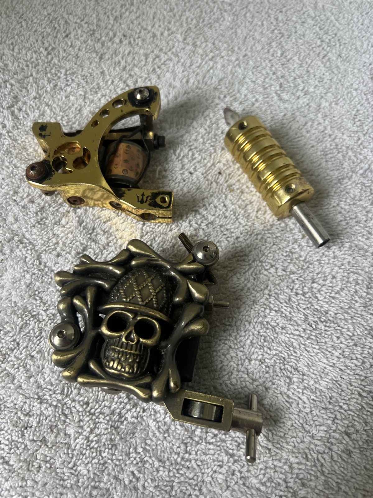 Tattoo Machine Tools Gold Skull