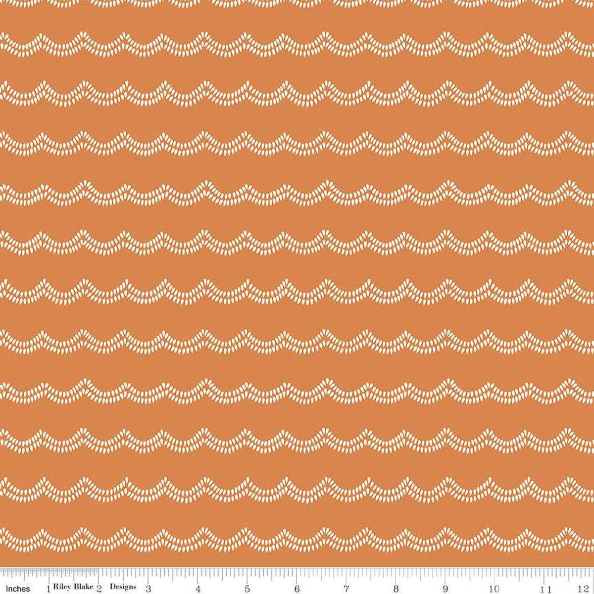 Little Swan Waves Golden Brown - Riley Blake Designs - Quilting - 100% Cotton