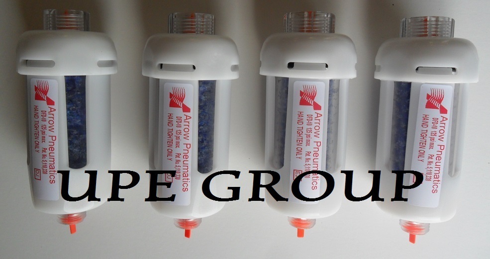 4 PACK DESICCANT AIR DRYER FILTER 1/4" COMPRESSED AIR LINE SPRAY PAINT GUN DFD10