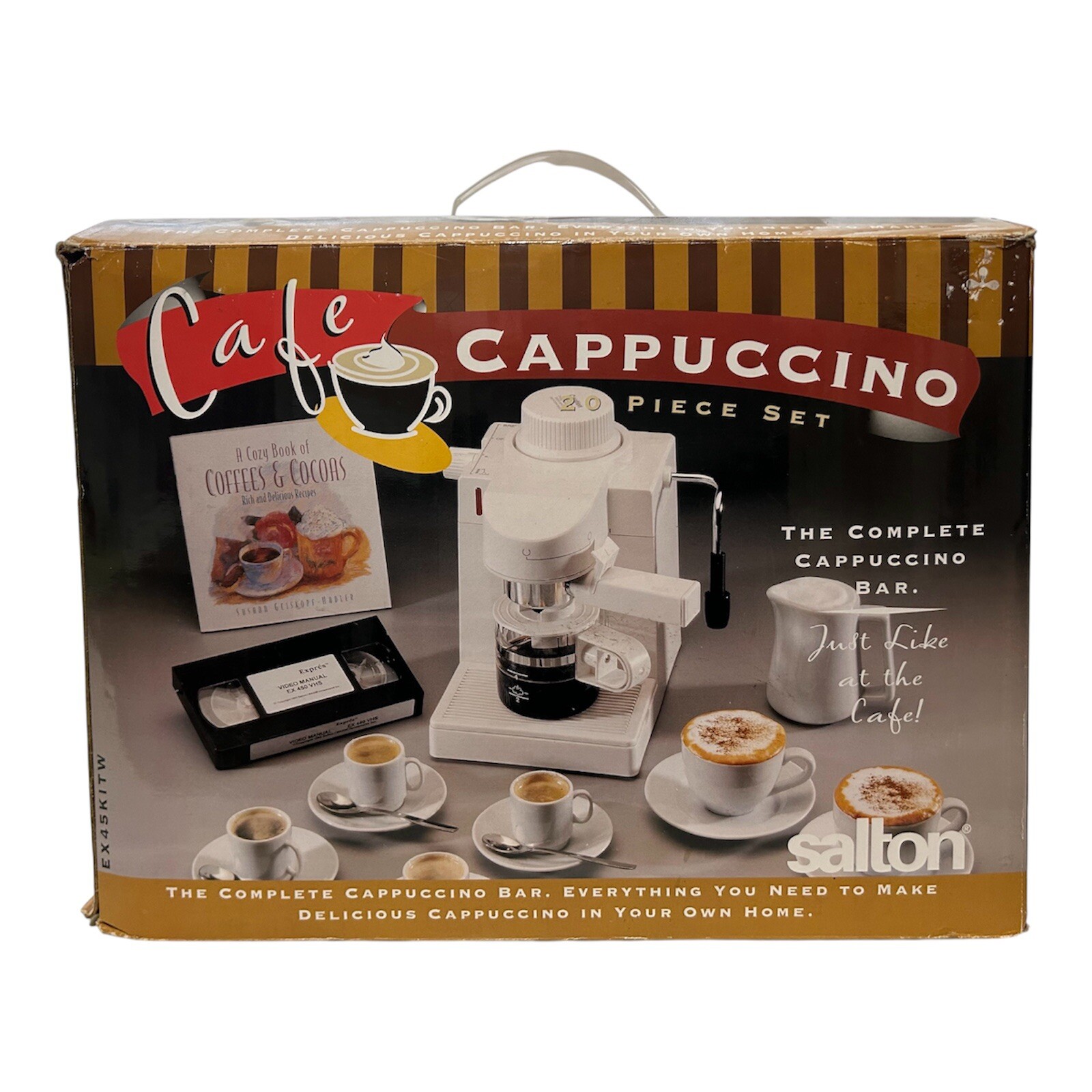 New in Open Box*Salton Cafe Cappuccino 20 Piece Set*Complete Cappuccino Bar
