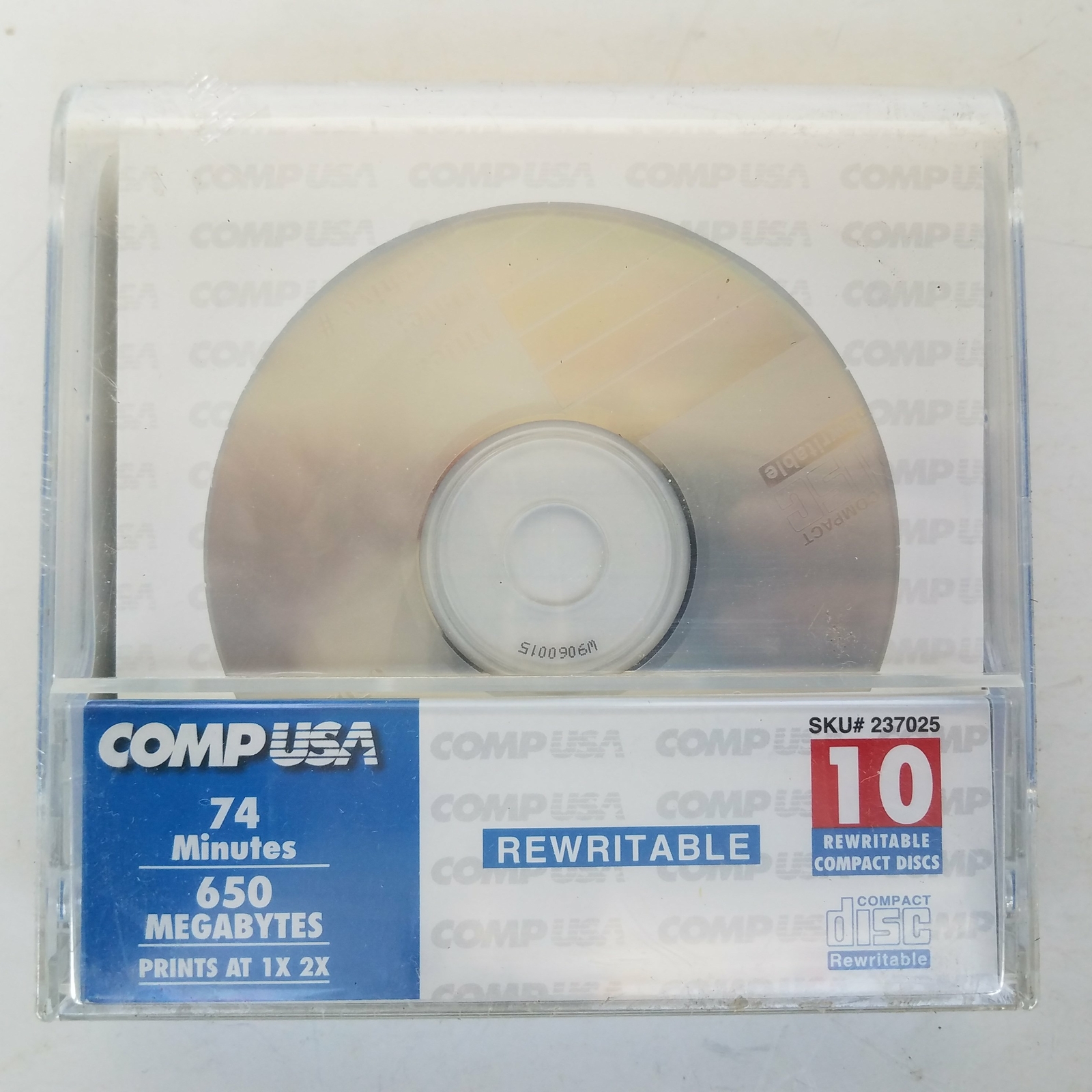 COMP USA Rewritable Compact Disc 10-Pcs 74 Min. 650 MB 047669085306  EP40058L EP