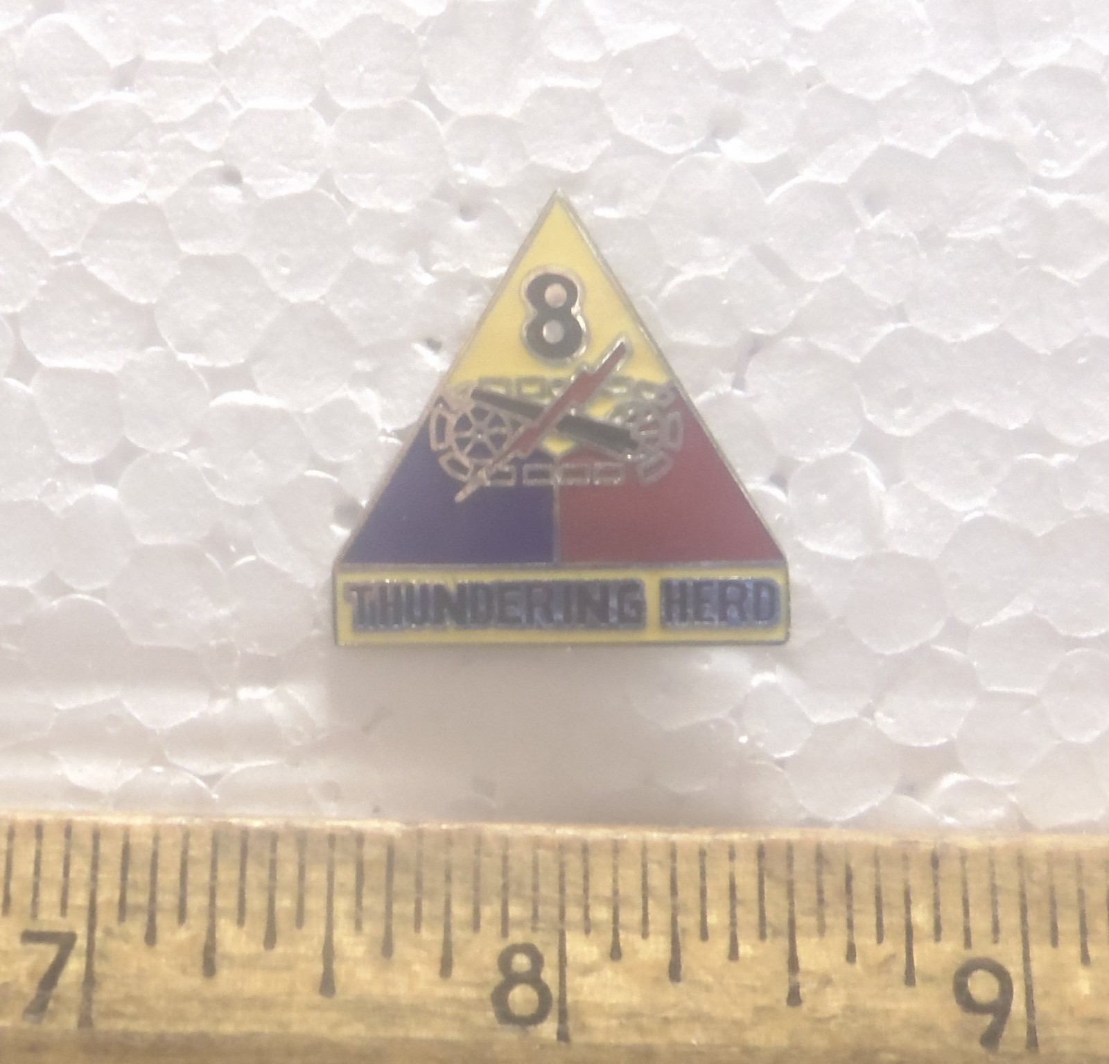 US Army - 8th Armored Division - Thundering Herd Pin