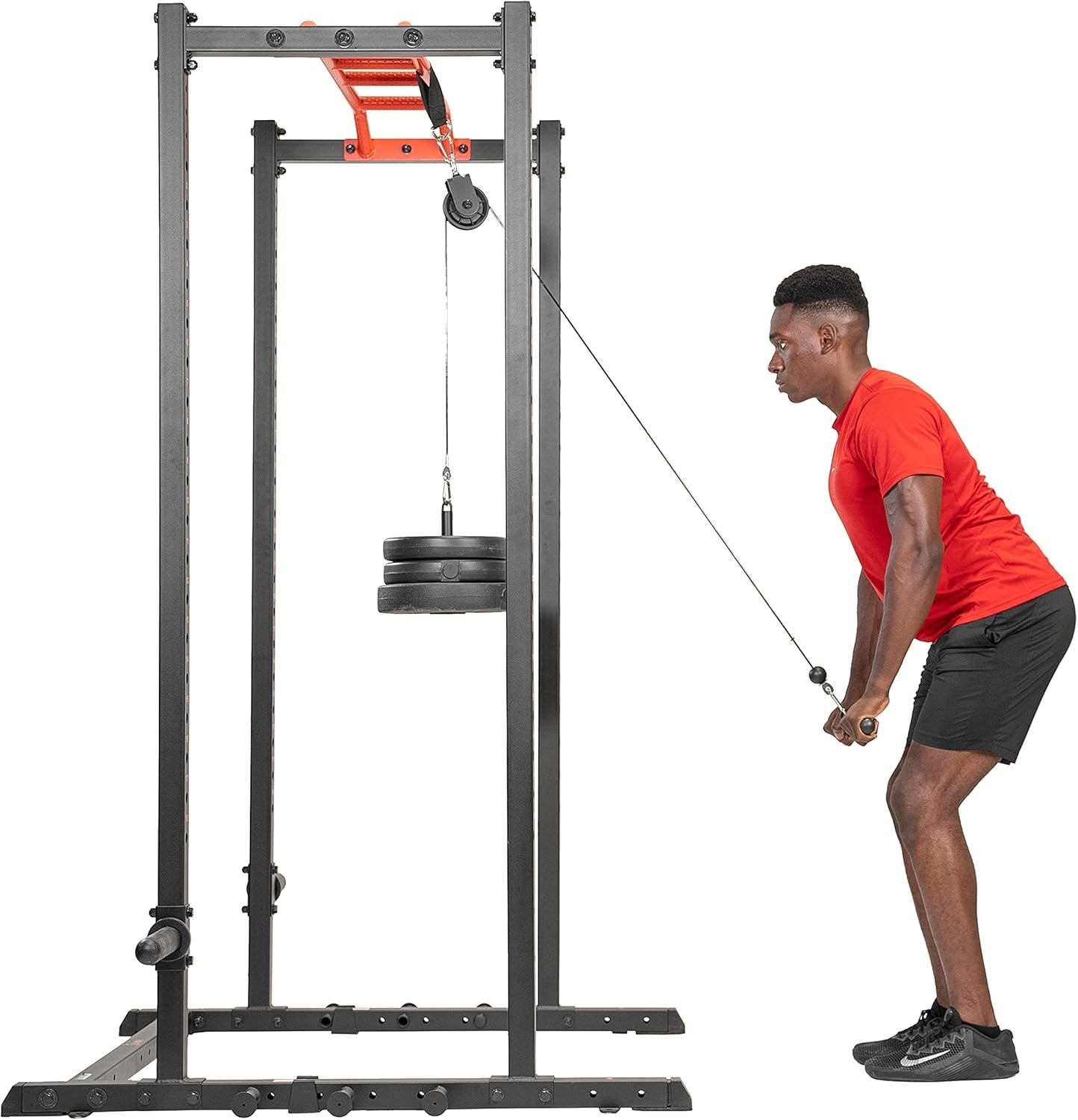 Upgrade Power Cage: Lat Pull Down Attachment, 360lb Capacity, Easy Install