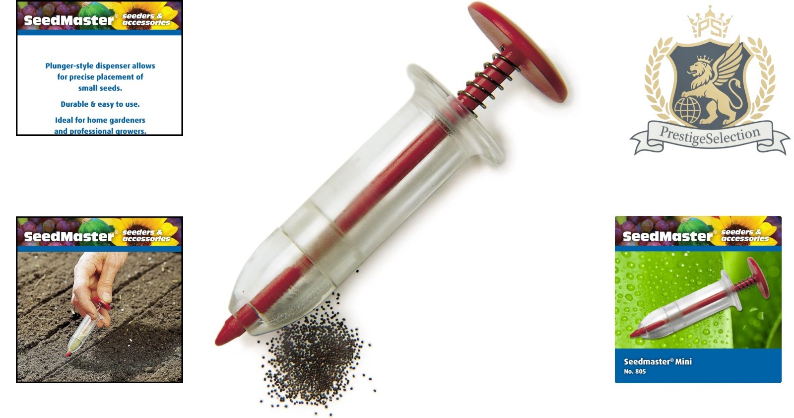 Effortless Seed Planting with Mini Seedmaster 805 - Ideal for Outdoor Use