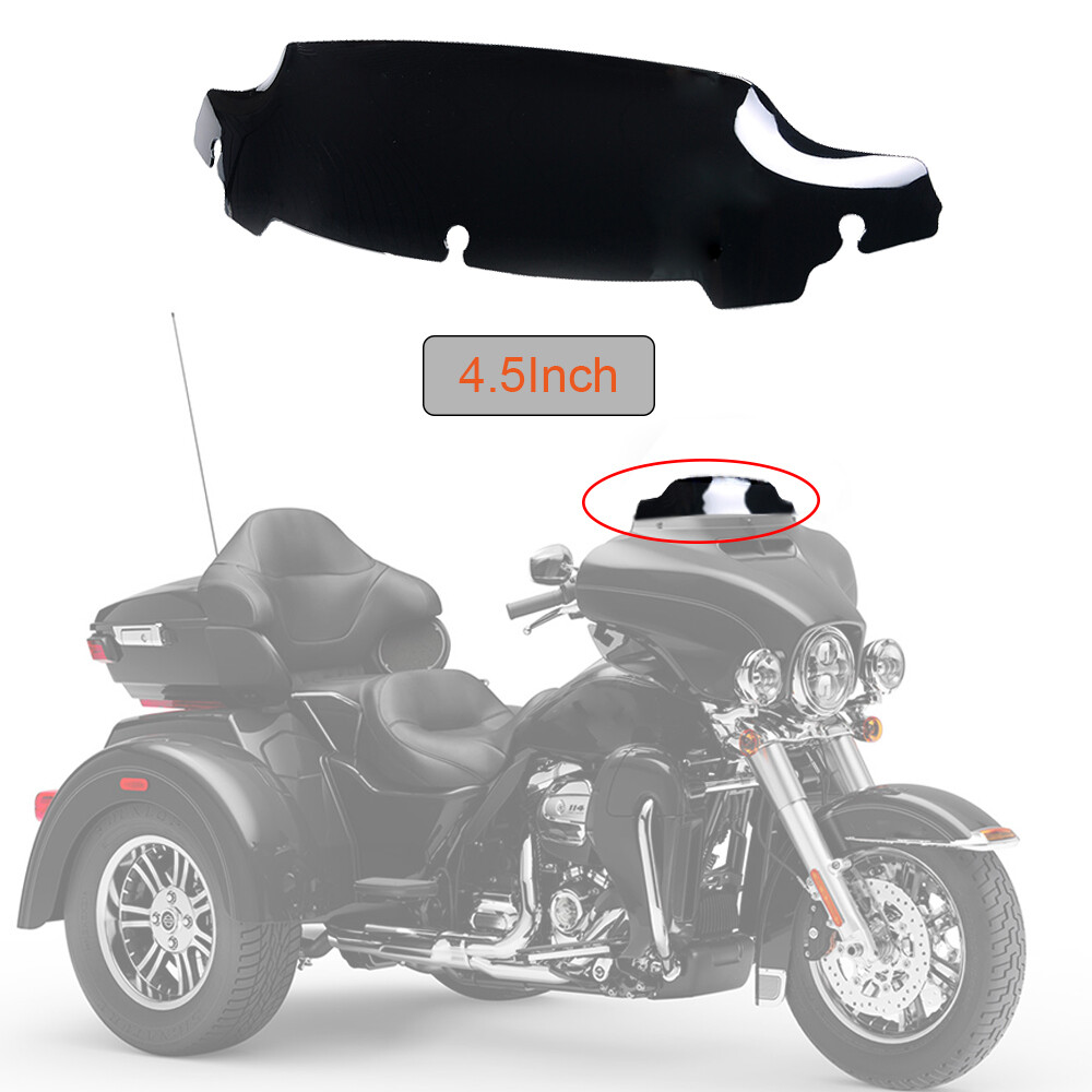 Black 4.5'' Windshield Windscreen for Harley Street Electra Glide 2014-2022