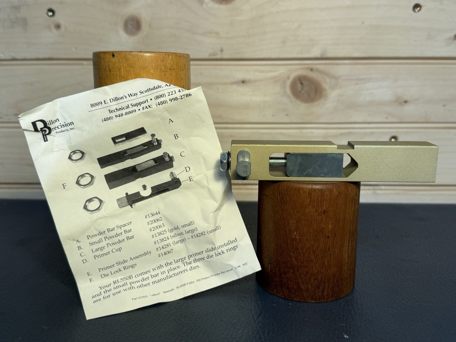 Dillon Precision Large Powder Measure Charge Bar - Reloading RL550 650 20063