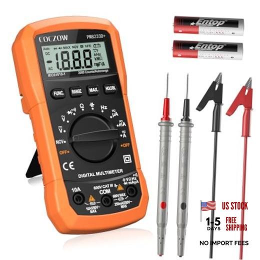 Digital Multimeter,Multimeter Tester, High Sensitivity Voltmeter Ammeter Black