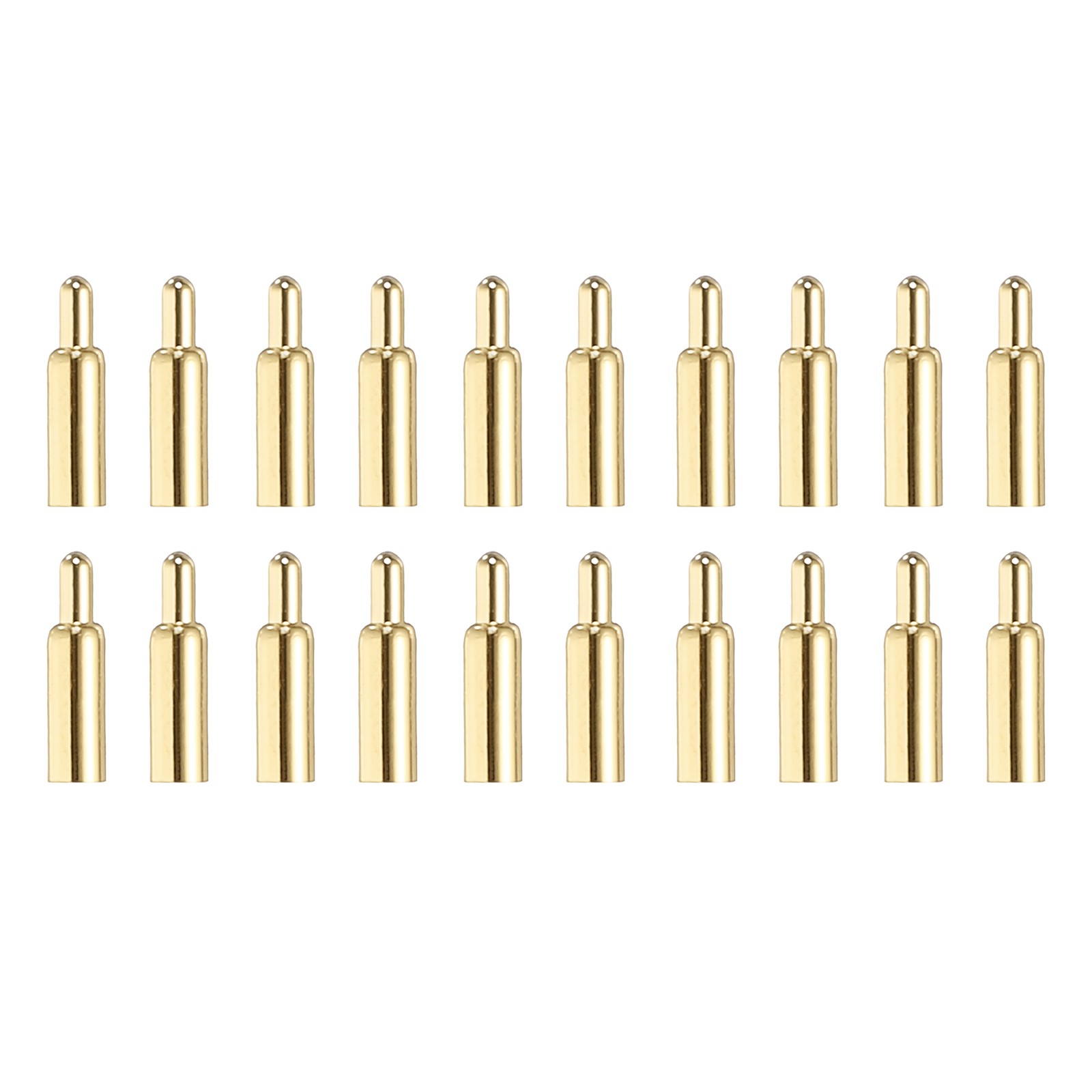 40 Pcs 6mm Spring Test Probe Pin, Gold Plated Spring Loaded Thimble Pins