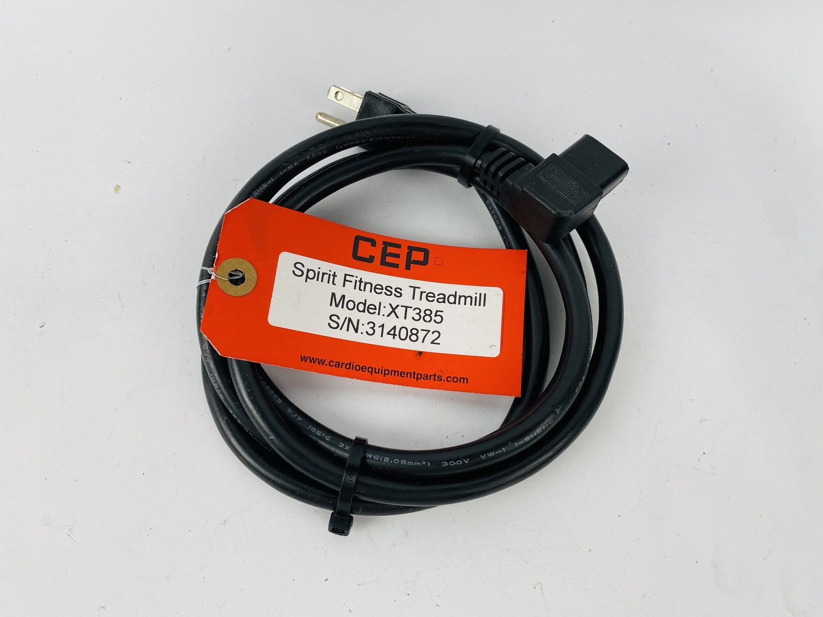 Spirit Fitness XT385 Treadmill AC Power Supply Cable Line Cord (SC342)