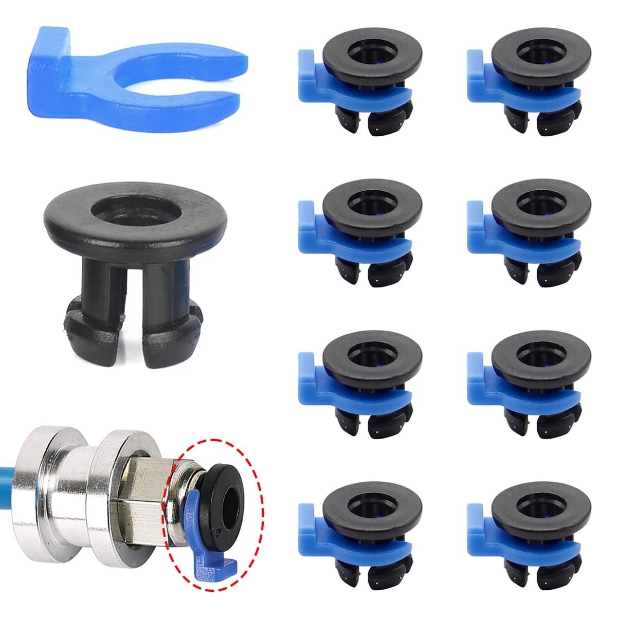 20PCS Bowden Tube 1.75 Coupling Collet Clamp Clip Bowden Collet and Clip Set,...