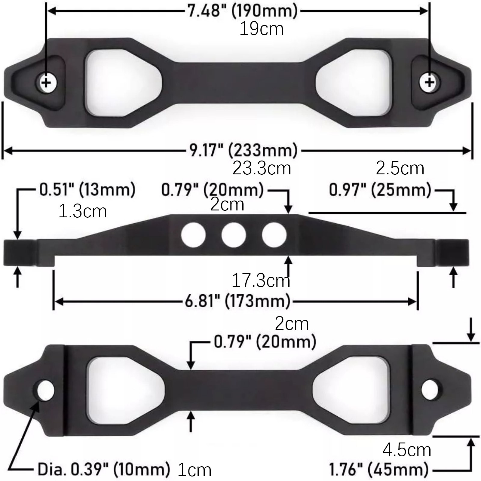 Heavy Duty Battery Hold Down Alloy Bracket Battery Tie Down Bracket J Hook Set