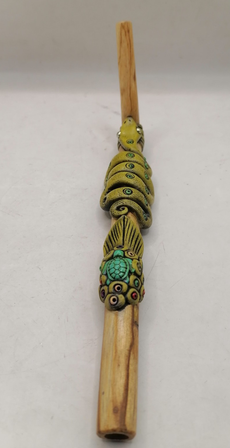 Handmade Palo Santo Decorated Snake
