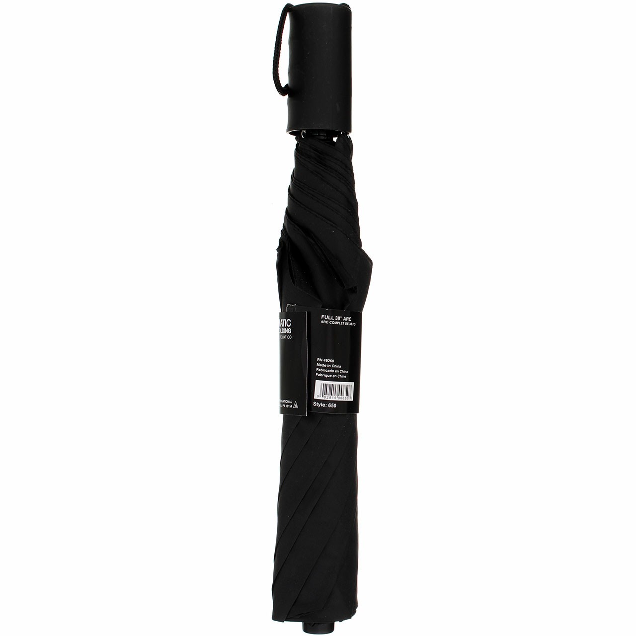 5 Pack Weather Zone Umbrella, 38 inch, Automatic Open, Black 650