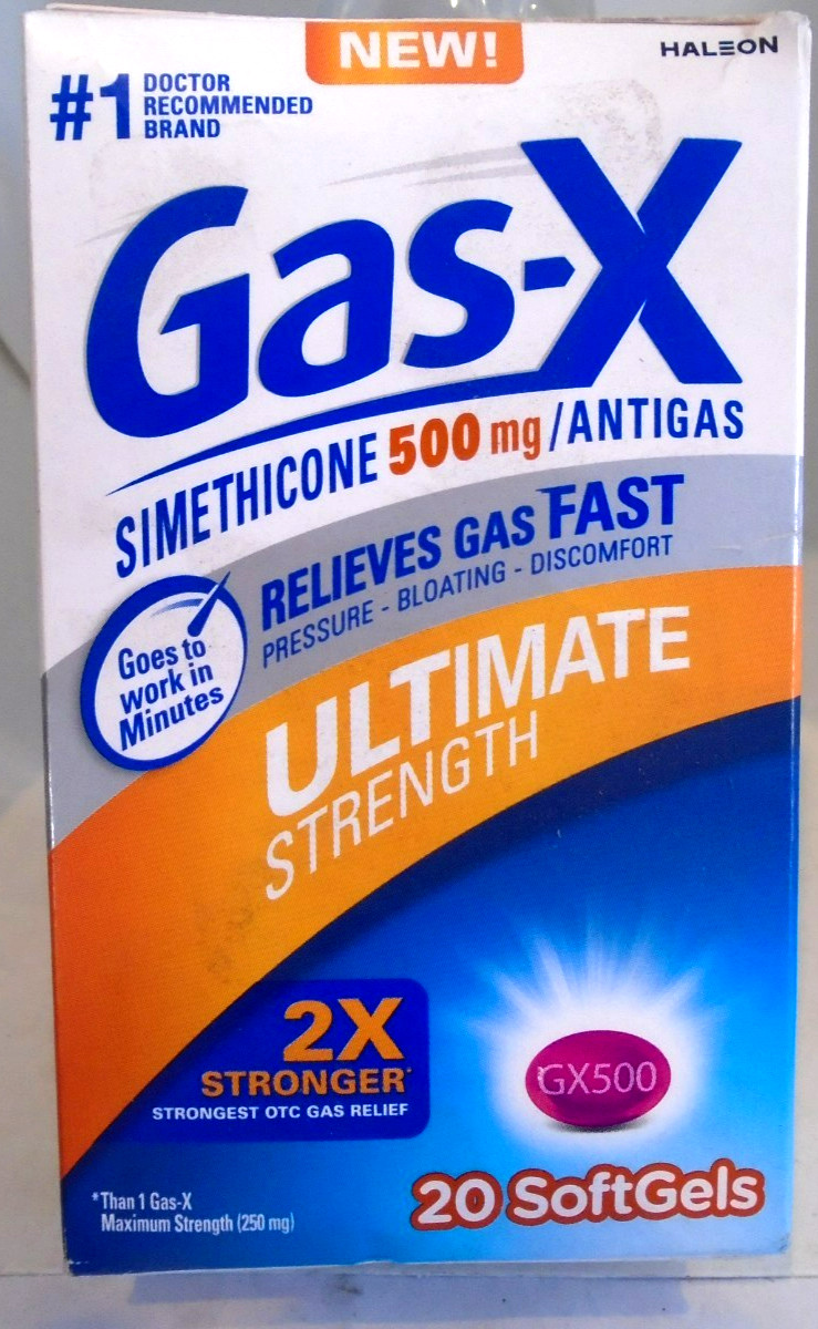 Gas-X Ultimate Strength Gas Relief Softgels with Simethicone 500 mg, 20 Ct. 2028