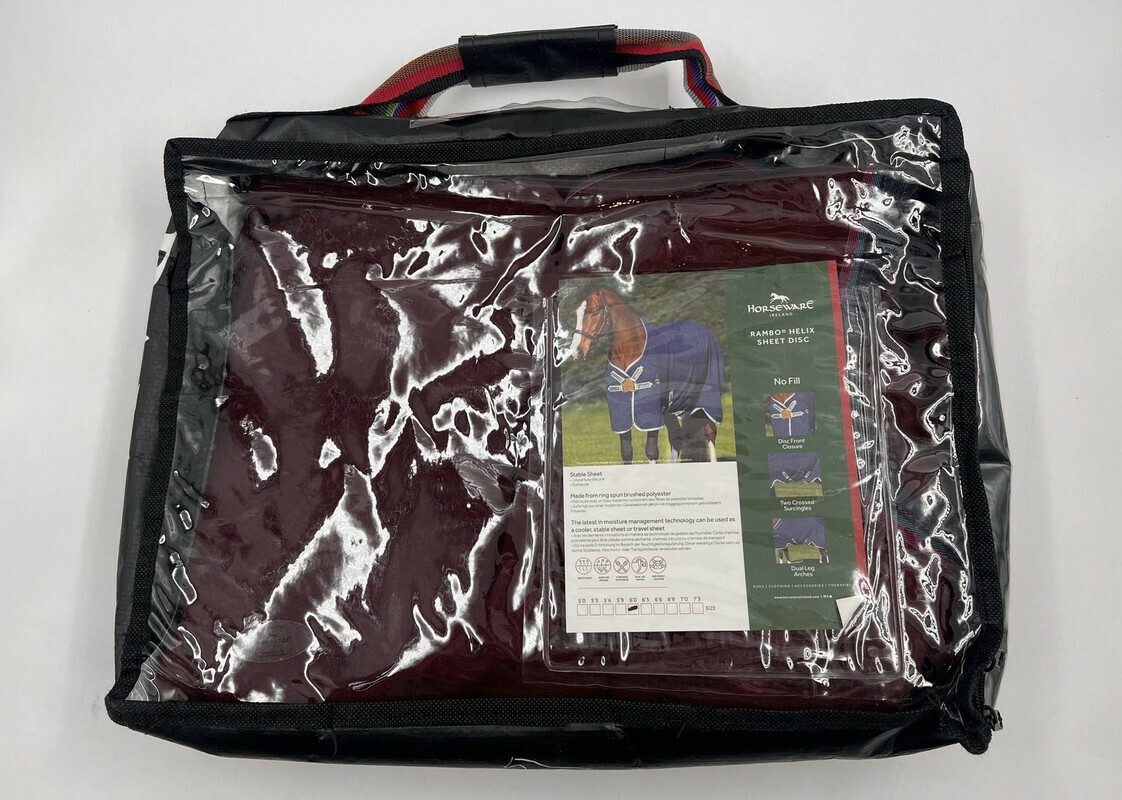 HORSEWARE RAMBO HELIX SHEET (DISC) NO FILL BURGUNDY 6'0 EU 130CM USA 72"