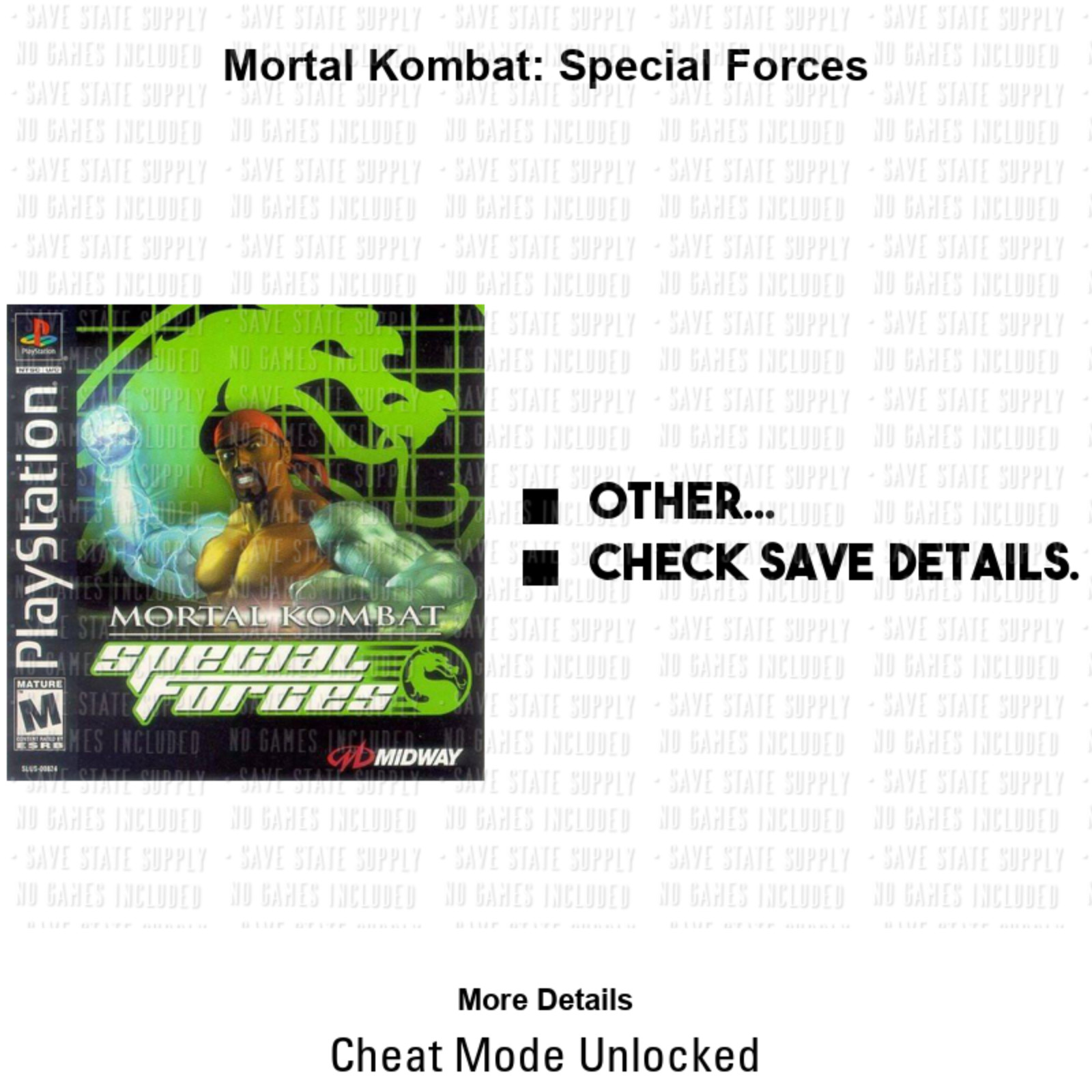Mortal Kombat DC Alliance Monks Armageddon Deception PS2 PS3 Memory Card USB