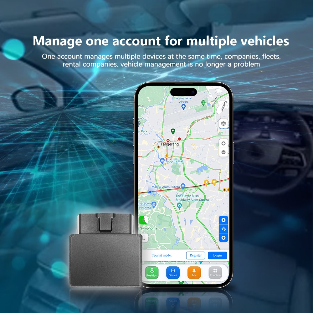 GT08 4G-LTE GPS Vehicle Tracking Device Support Android & IOS APP Low Monthly