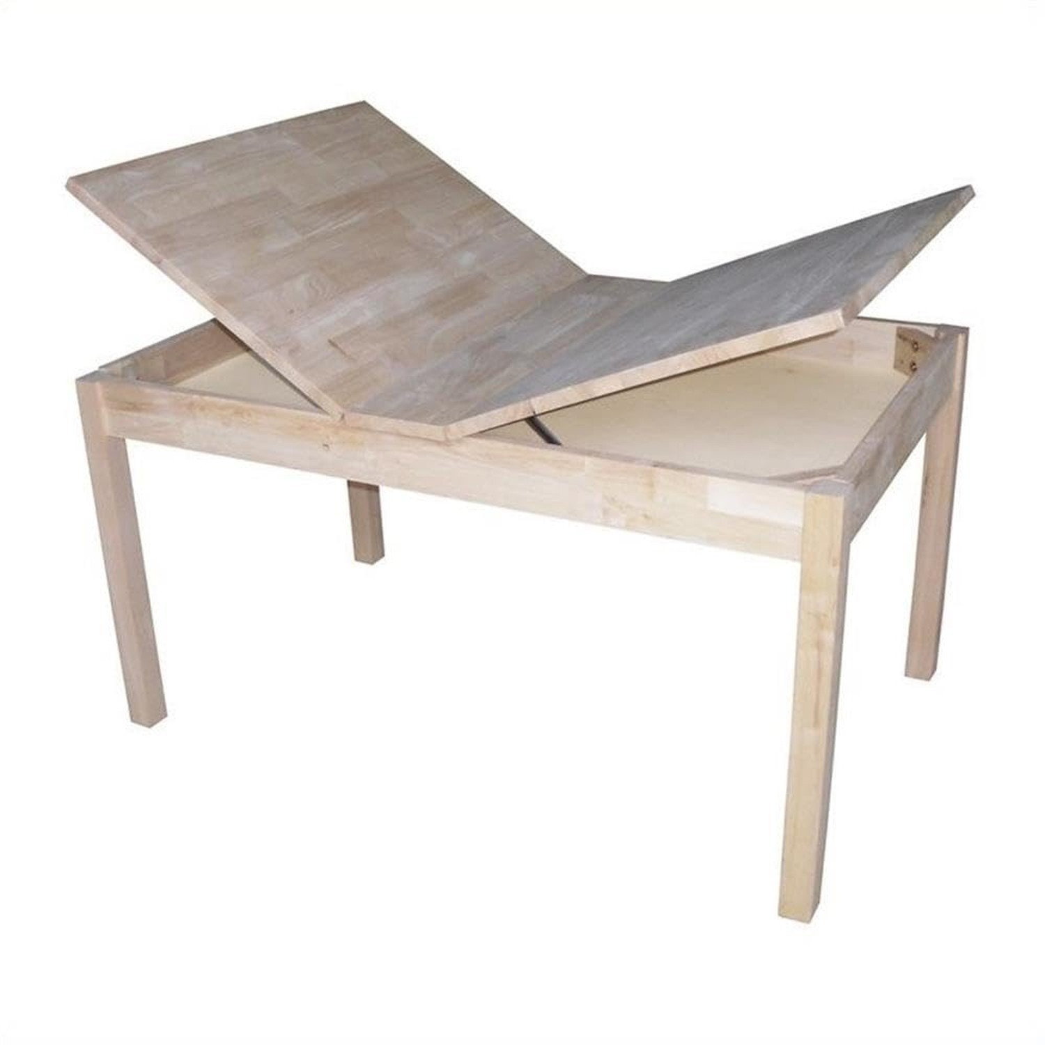 IC International Concepts, Table With Lift Up Top For Storage, Solid Real Woo...