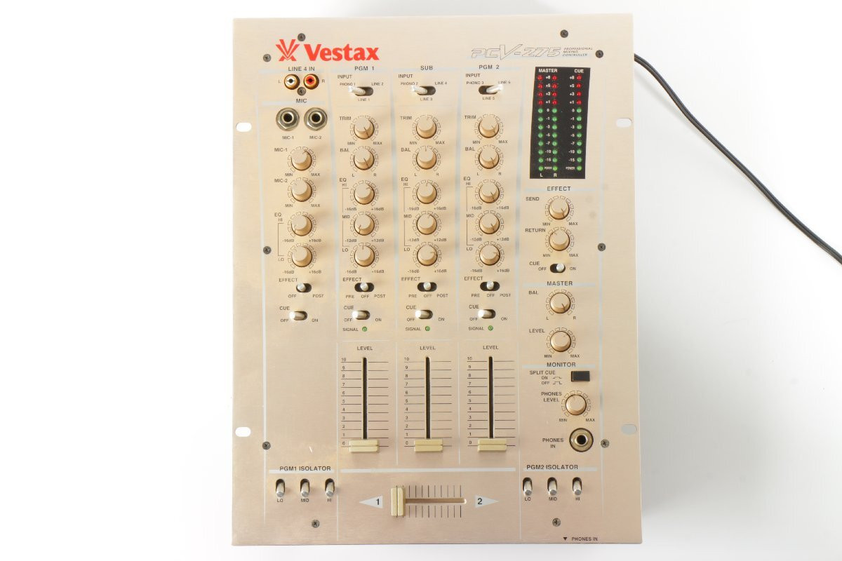 Vestax PCV-275 DJ Mixer Professional Mixing Controller Silver Fully Working F/S