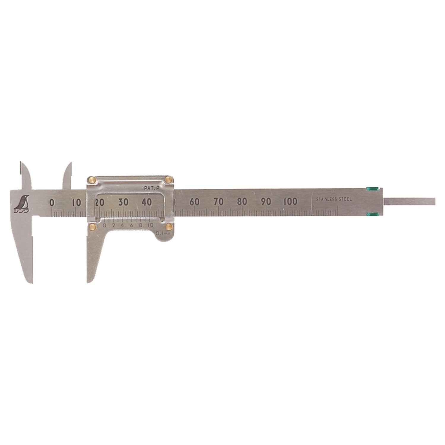 Japanese SHINWA Vernier callipers Nonius Pocket Nogisu 100mm 19518
