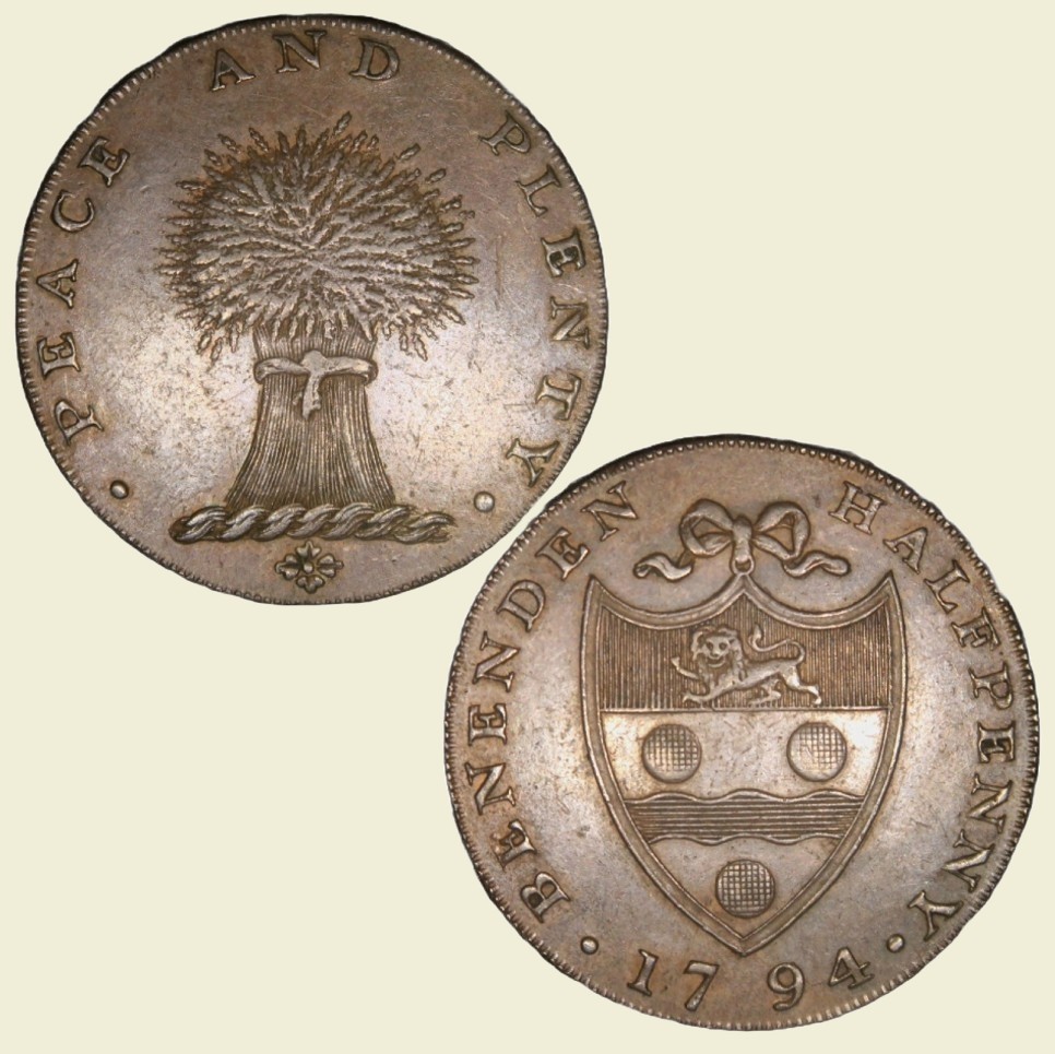 KENT BENENDEN HALFPENNY TOKEN D&H 4