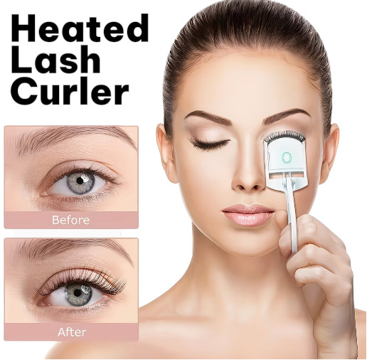 Heated Eyelash Curler Electric Rechargeable Long Lasting Curl Lash Tool