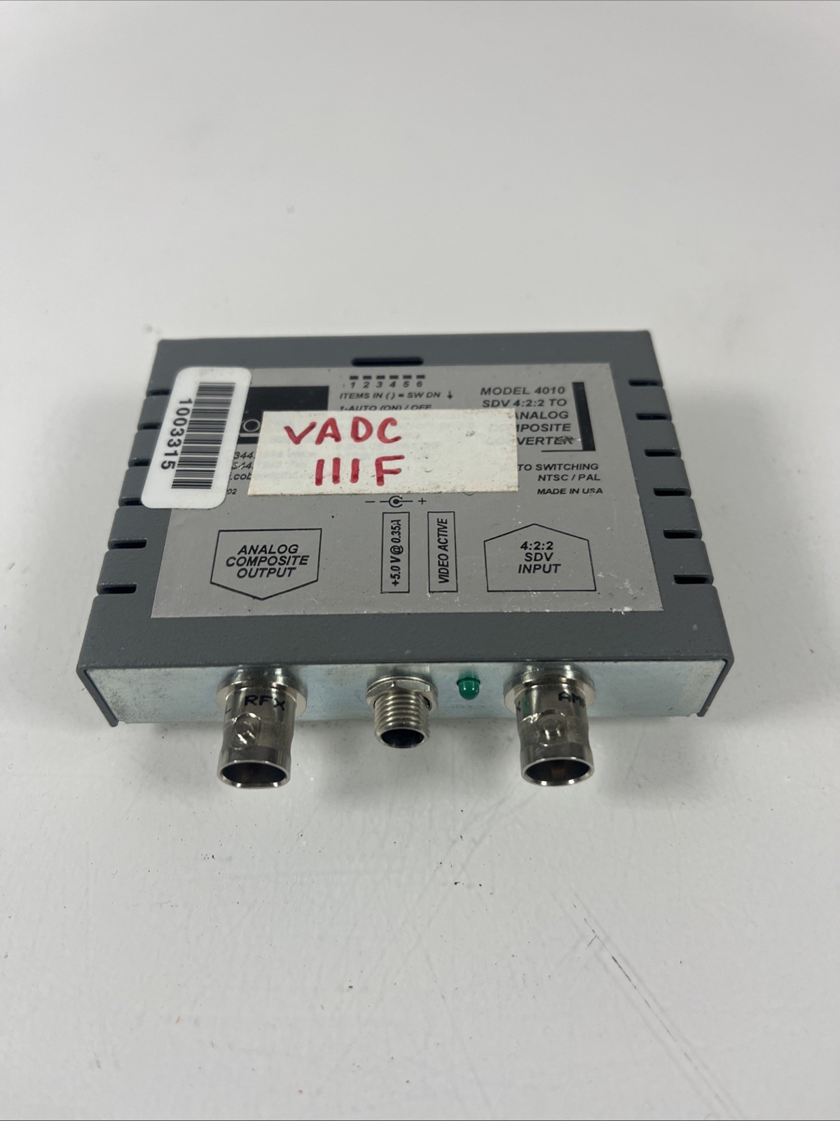 COBALT MODEL 4010 SDV 4:2:2 TO ANALOG COMPOSITE CONVERTER