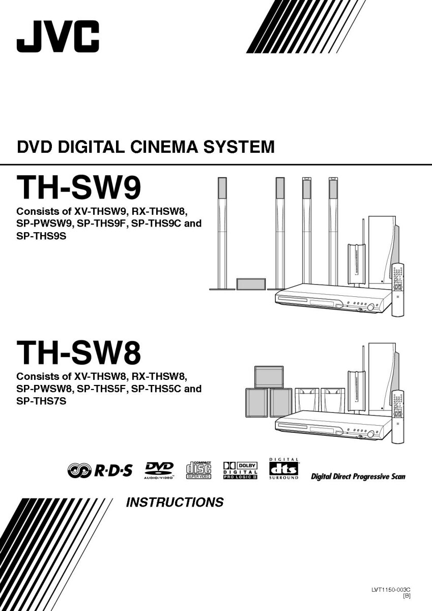 JVC TH-SW8 TH-SW9 XV-THSW8 XV-THSW9 System Owners Manual