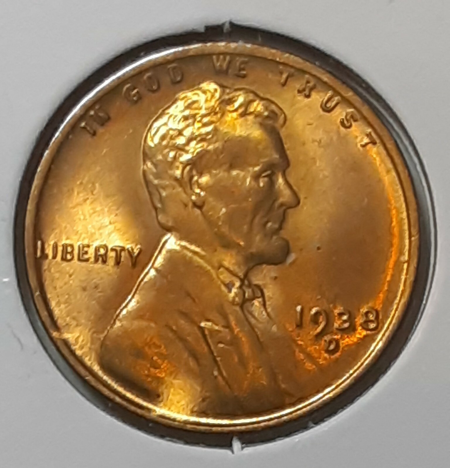 1938 Lincoln Wheat Cent  D - BU - Uncirculated