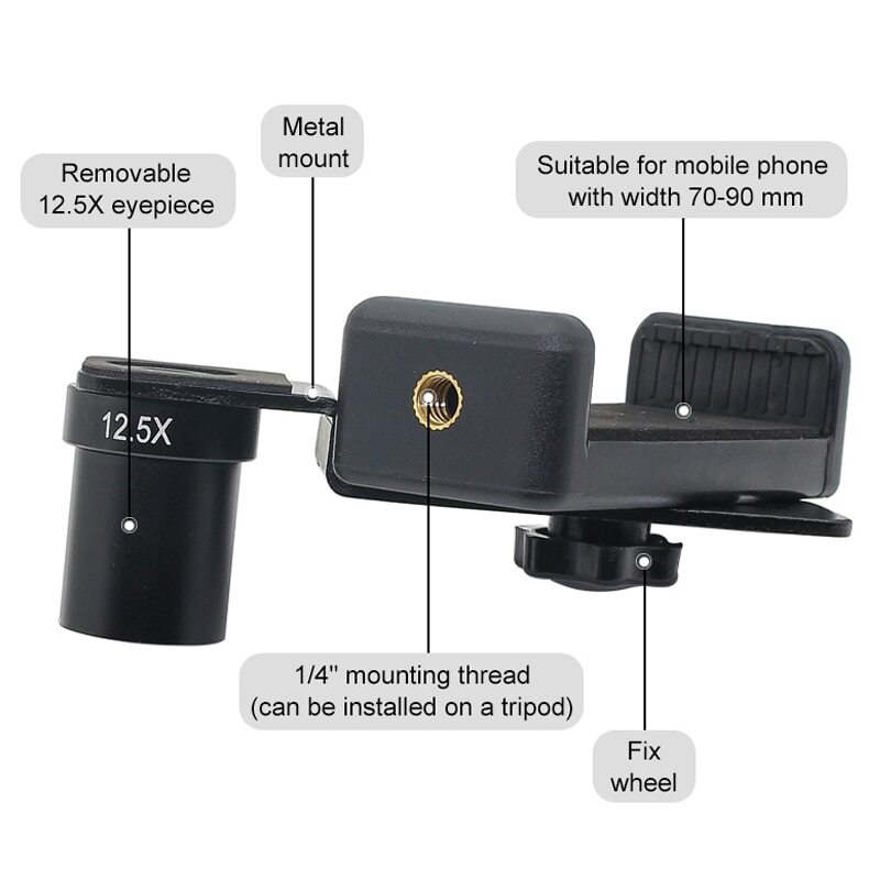 23.2mm Mounting Universal Microscope Stand Mount Bracket Adapter for Cellphone