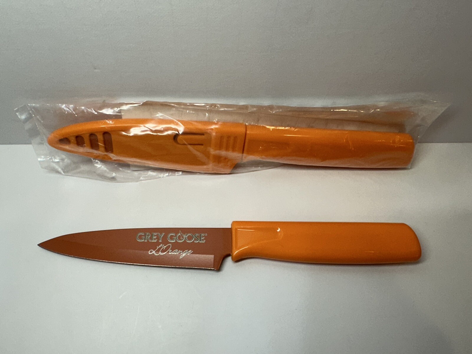 Grey Goose Vodka Branded L’ Orange Promo 4” Paring Knife Bar Bartender RARE NIB