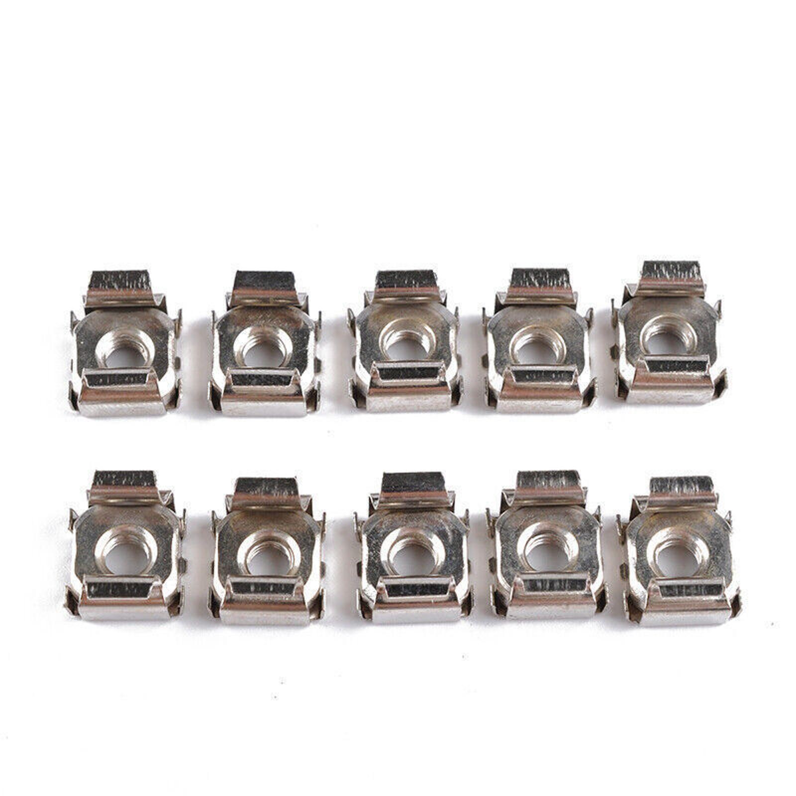10Pcs M5 Cage Nuts With Screws For Square Hole Racks Server Rack Cabinet