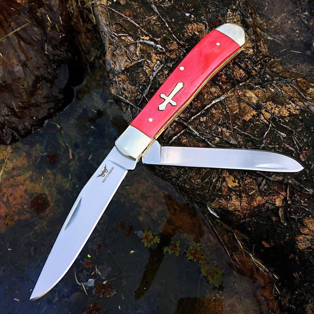 W131 Two-Blade Large Trapper Slip Joint Knife Folding Pocket Knife with Authenti