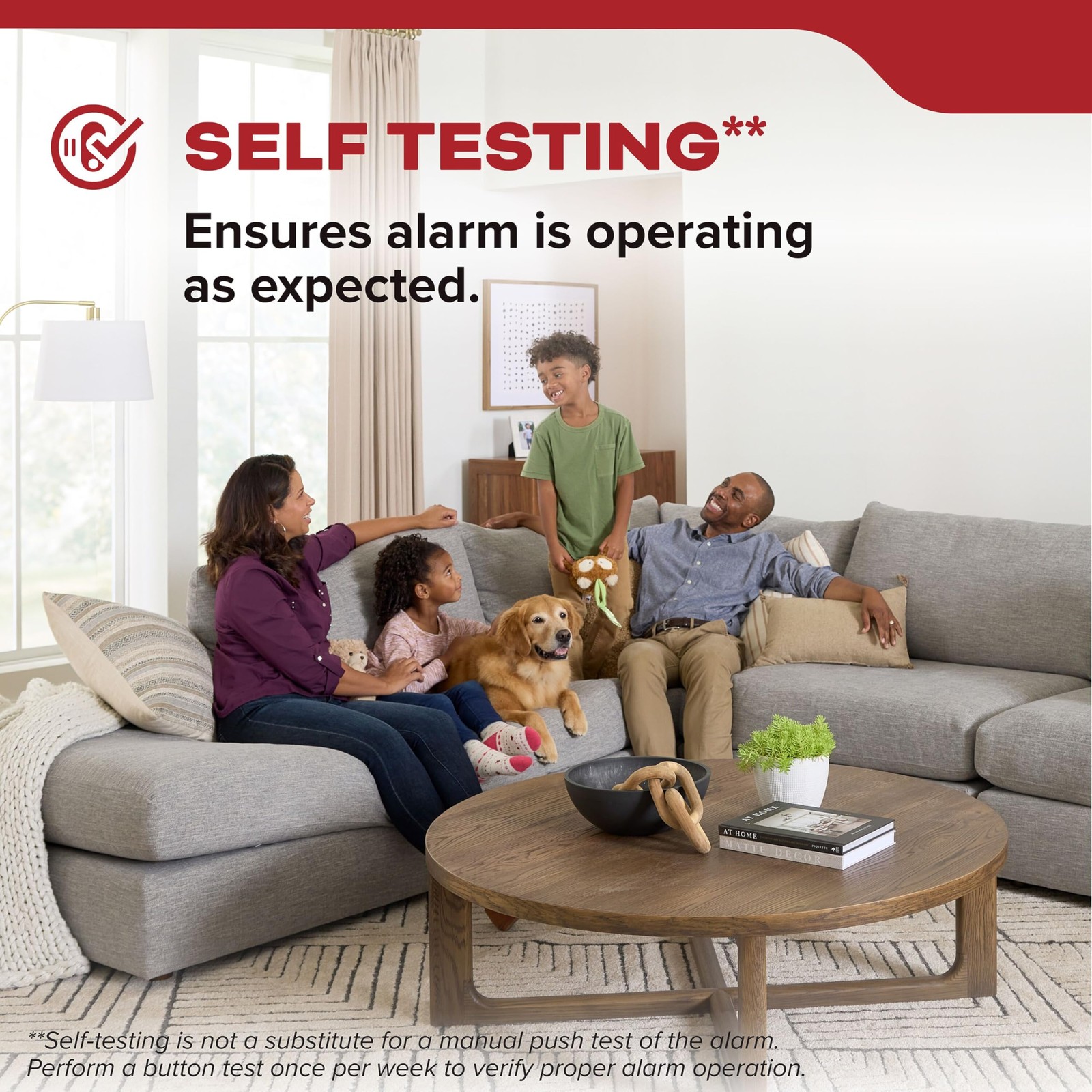 Kidde Smoke Detector, Hardwired with AA Battery Backup, 1 Pack, White