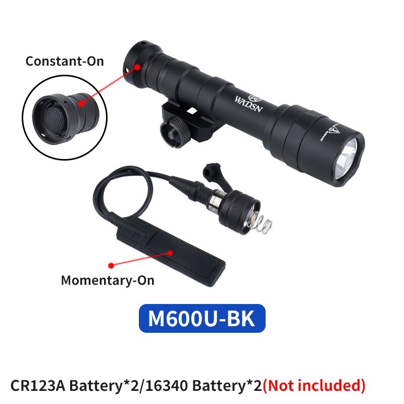 Tactical Airsoft M600 Weapon Light 600lm LED Flashlight With Constant Tailcap