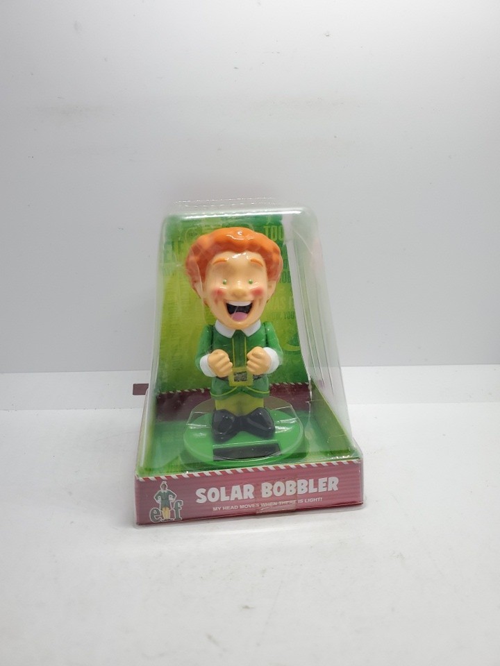 ELF Christmas Solar Bobble-Head Solar Dancer Ruz Holiday Decoration New