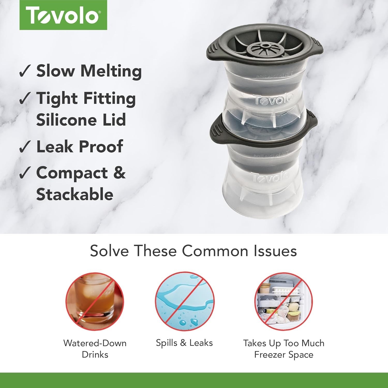 Elegant Ice Sphere Makers – Stackable, Dishwasher Safe, and Effortless to Use