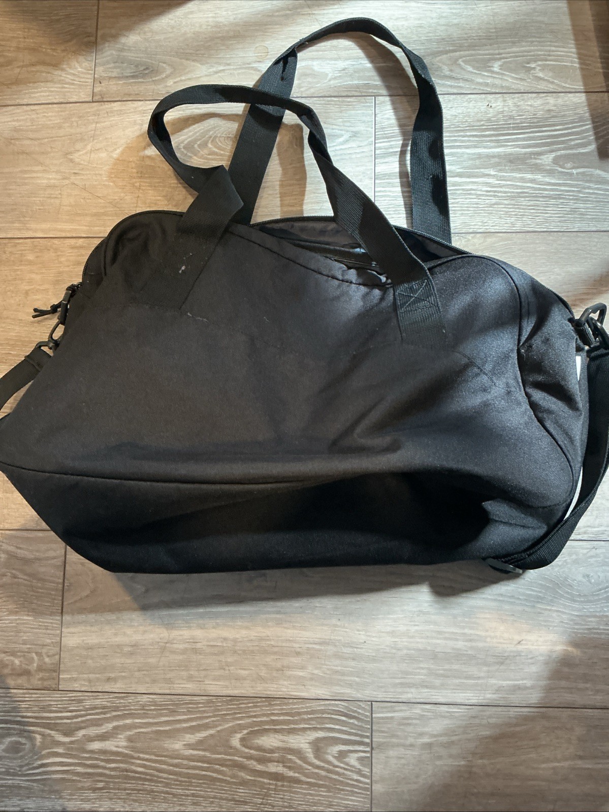Adidas Medium Duffel Gym Bag Black White Logo