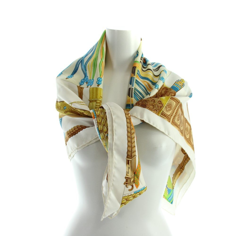 HERMES  Scarf 90 ceintures et liens Belt and Cord Large Scarf Stole Logo Silk Mu